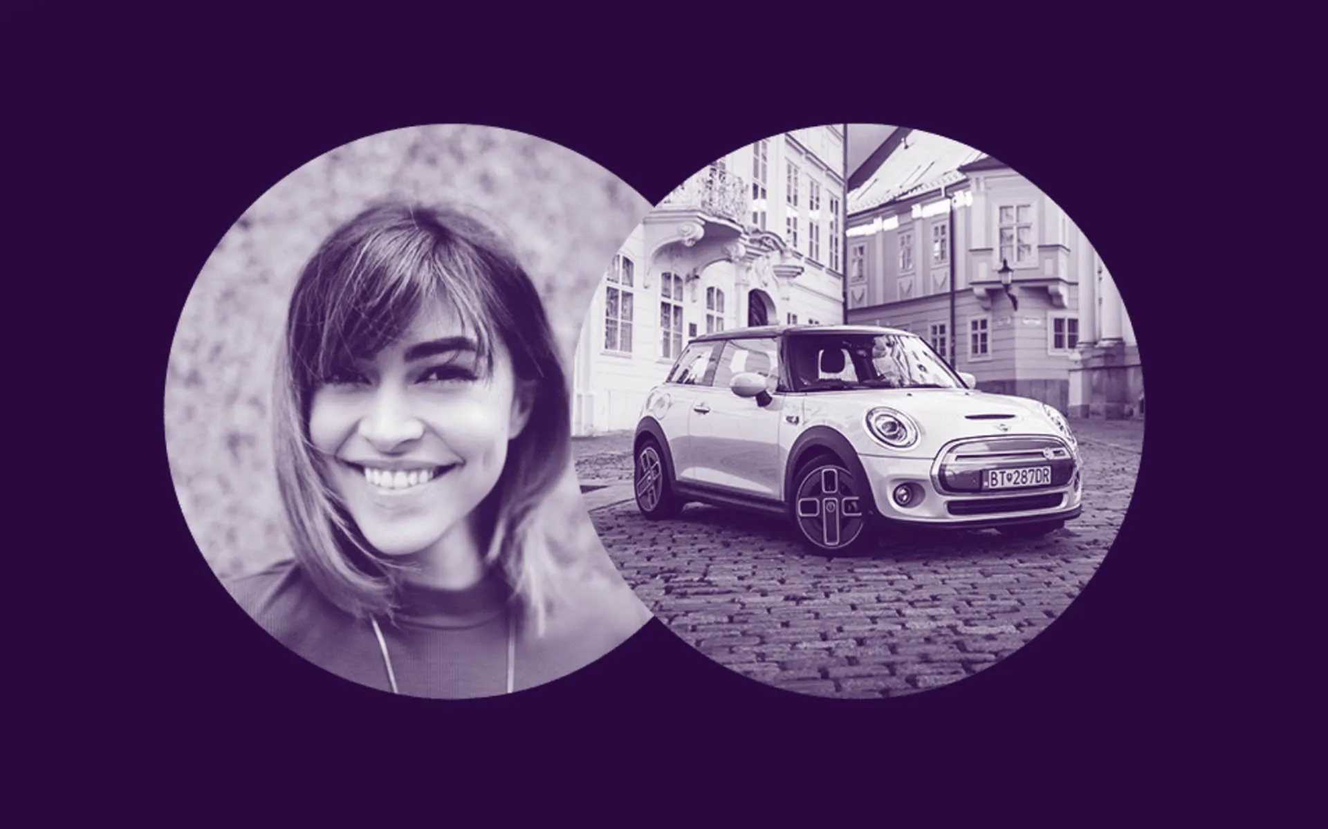 My Car Match campaign portrait in a car