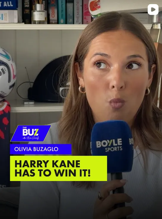 Instagram post from The Buz: Olivia Buzaglo with the headline 'Harry Kane has to win it!'