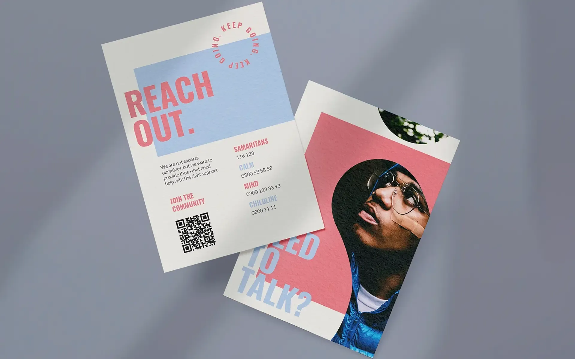 Mentis Statum “Reach out” promotional flyers