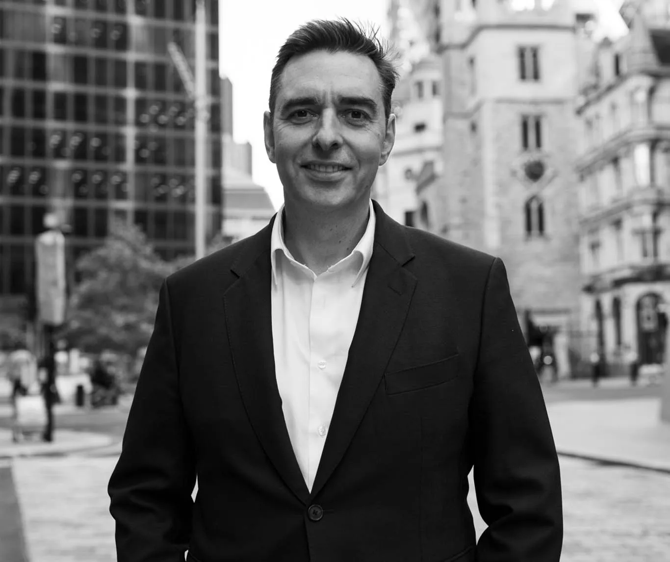 Black and white corporate headshot for Lustrum Partners