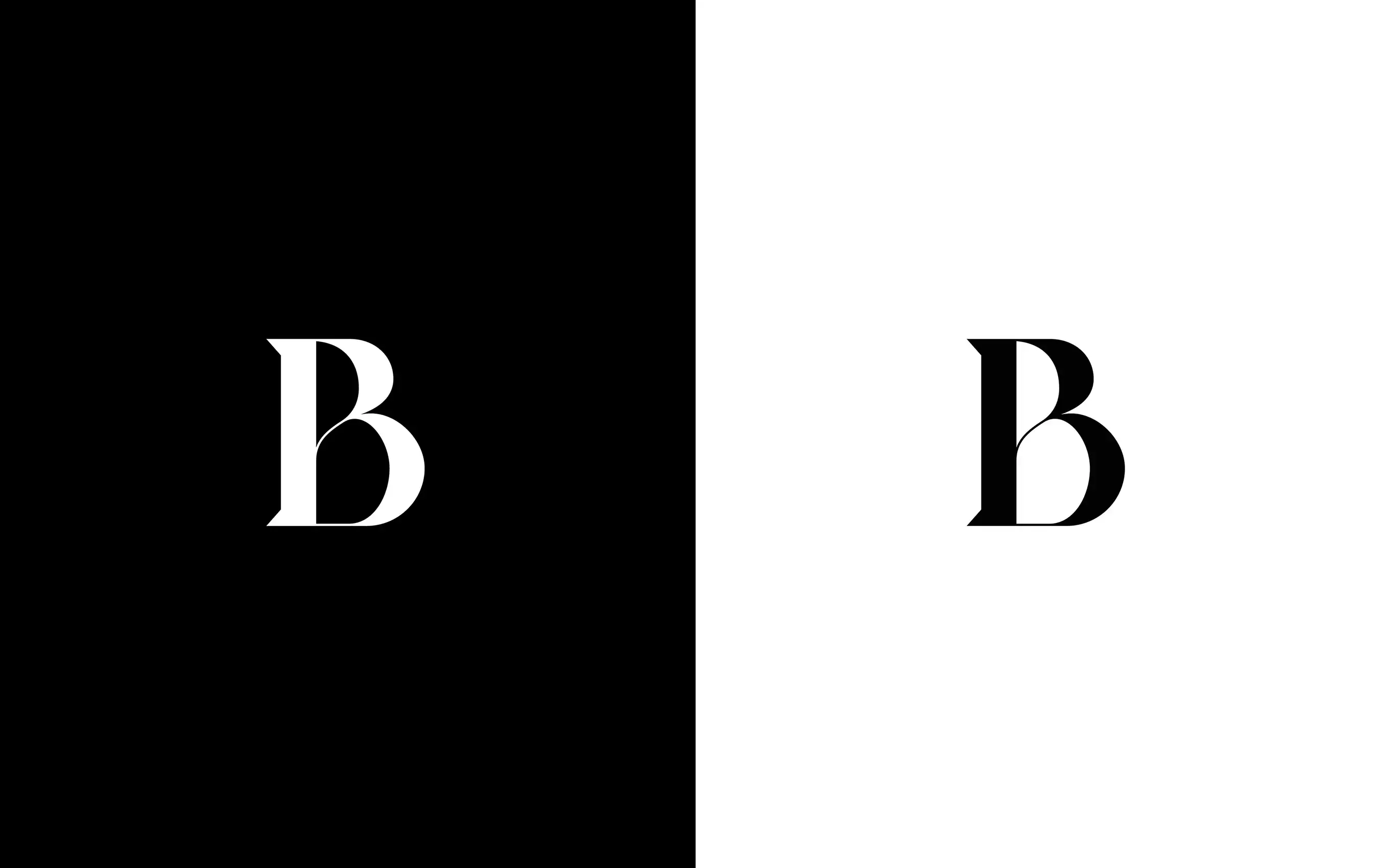 The Backstory “B” mark in black and white