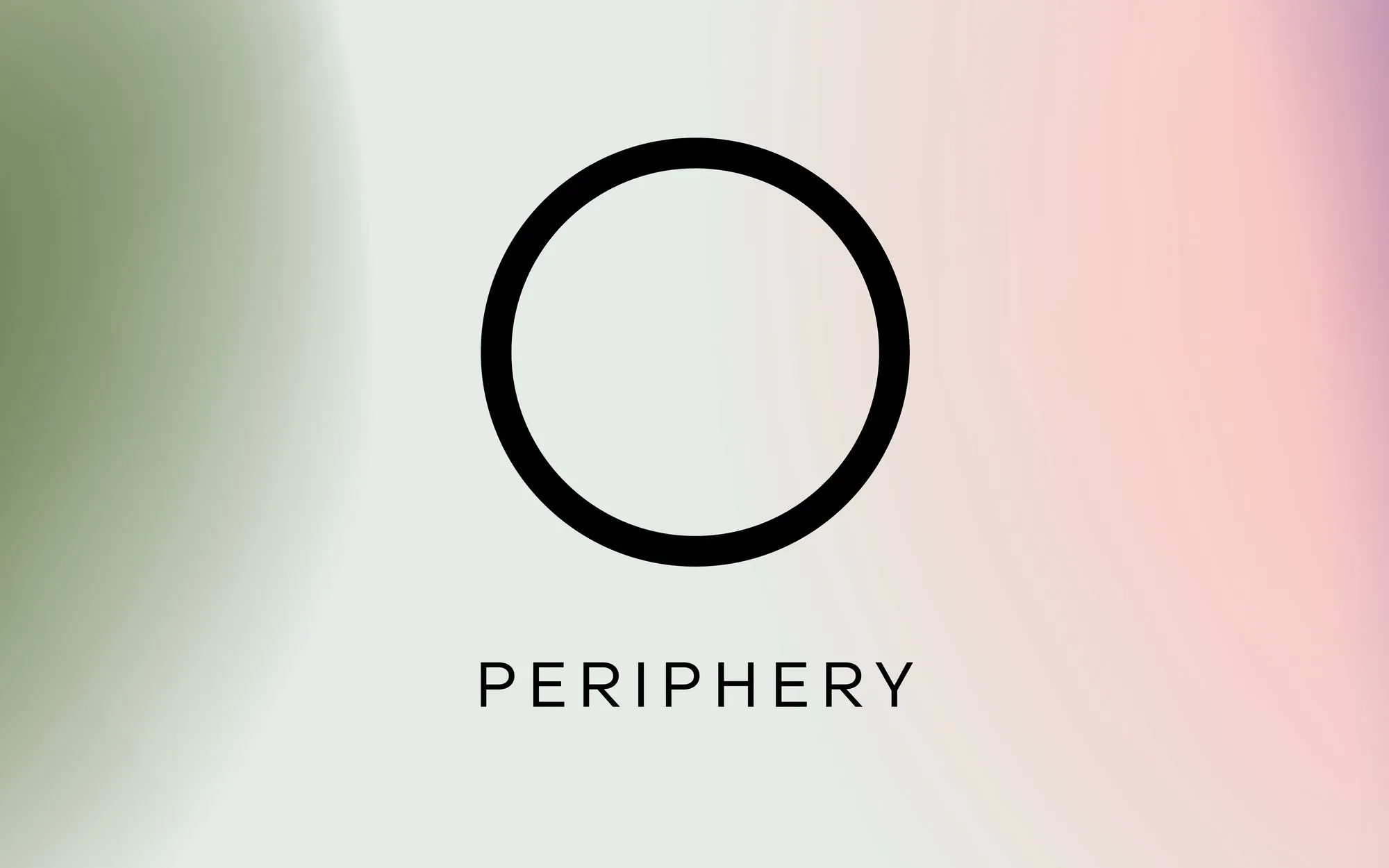 The Periphery logo on a soft green and pink gradient