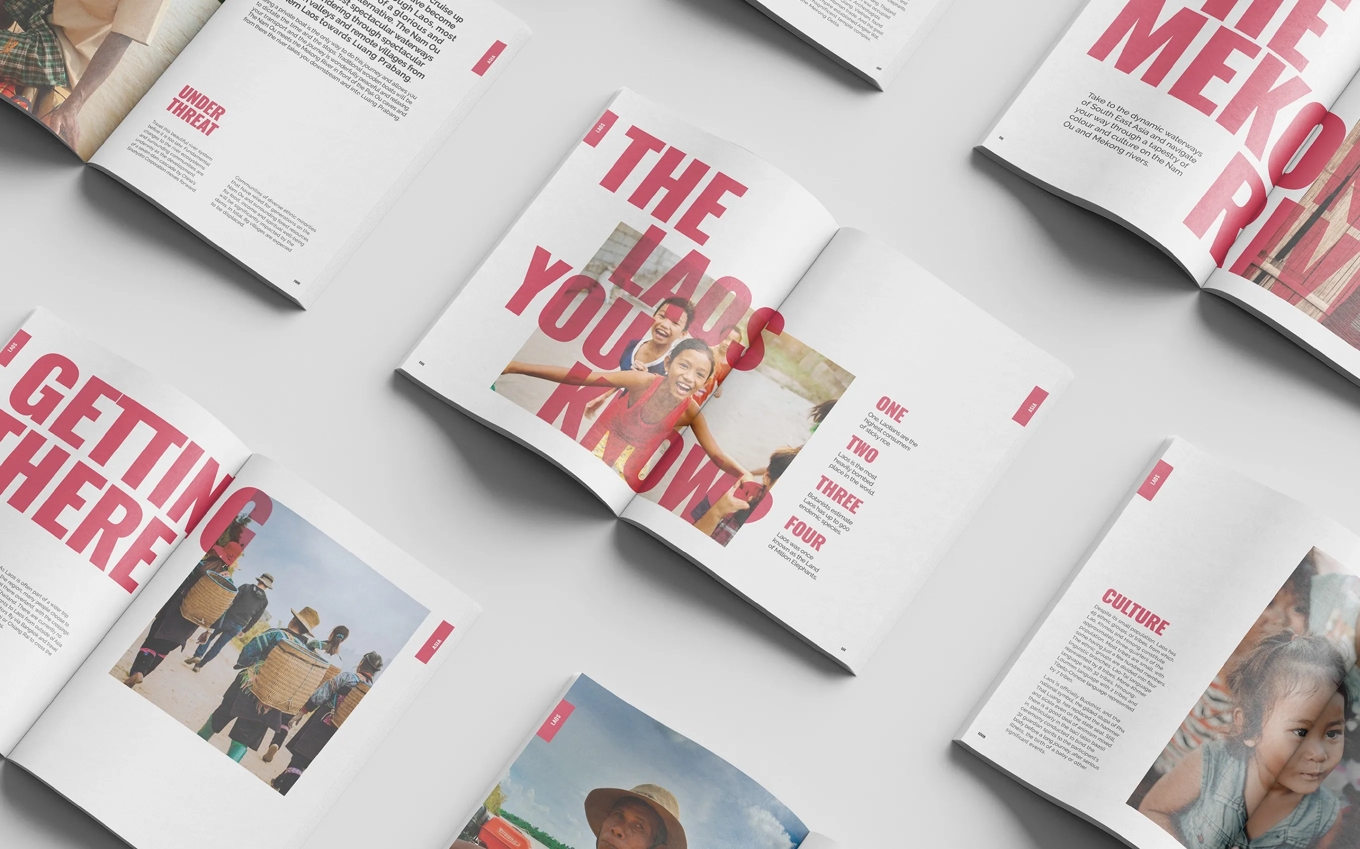 Stacked copies of Slow Travel magazine