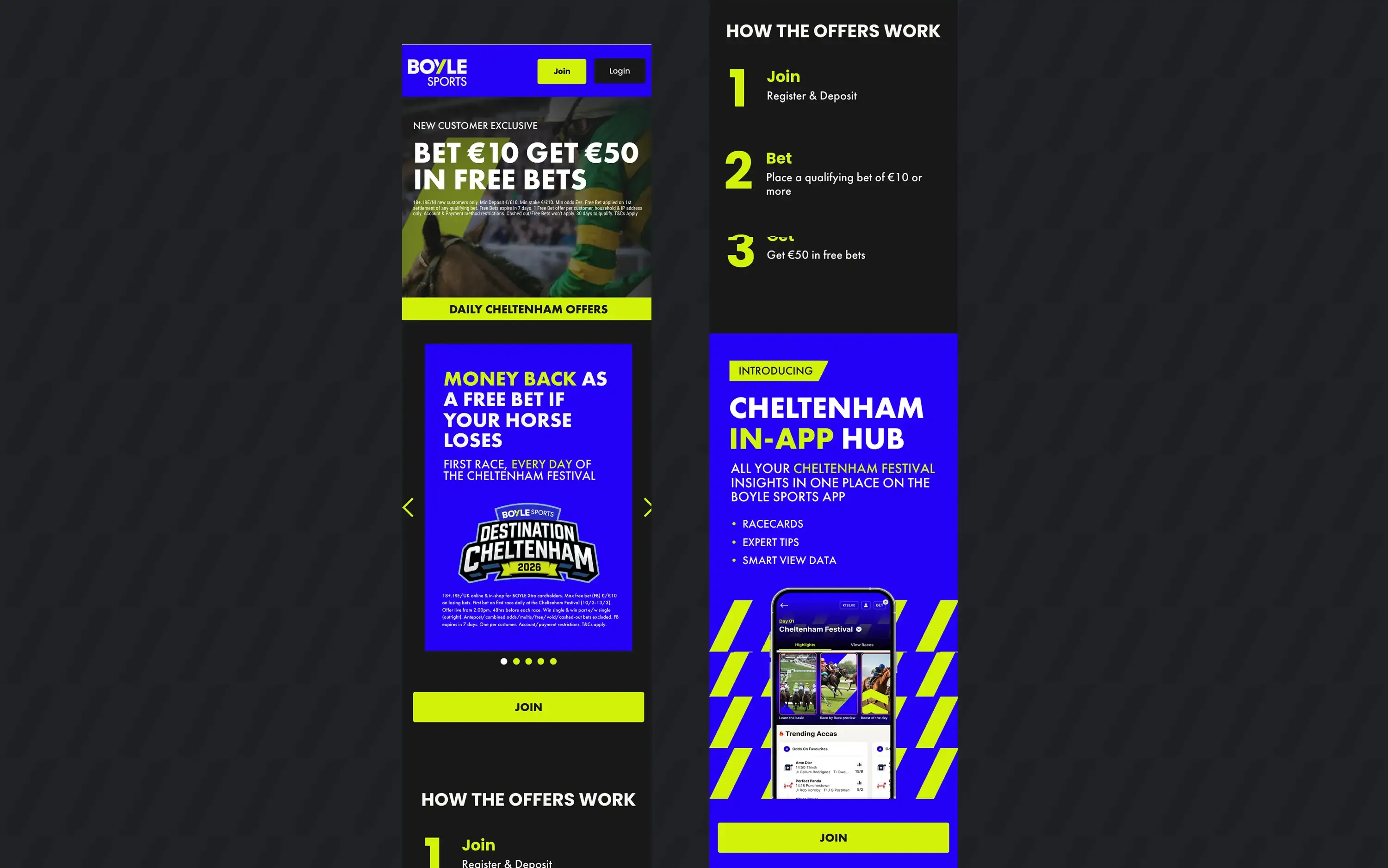 BOYLE Sports Cheltenham Festival creative on mobile