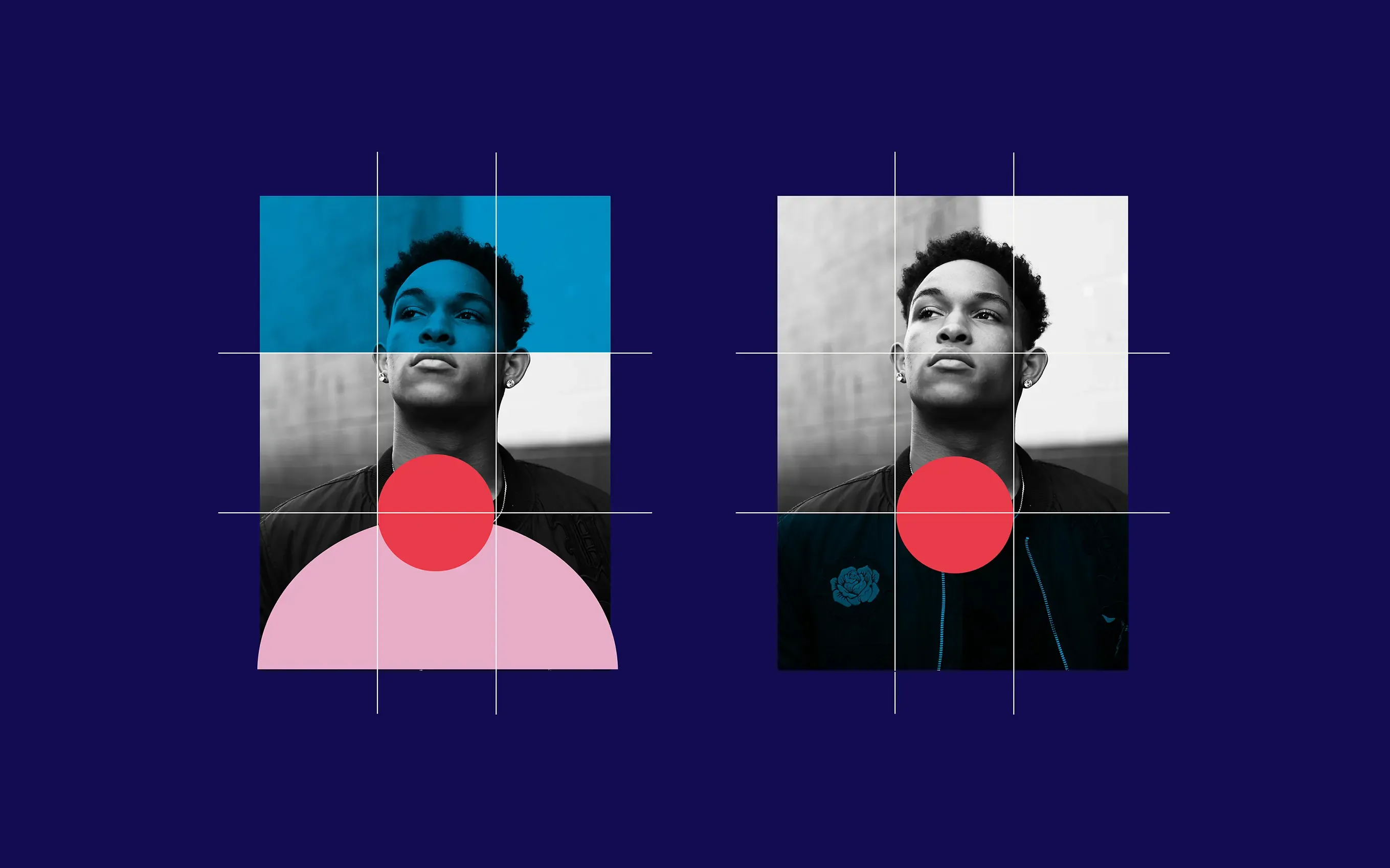 Klave Aire portrait layouts with the brand’s circle motif