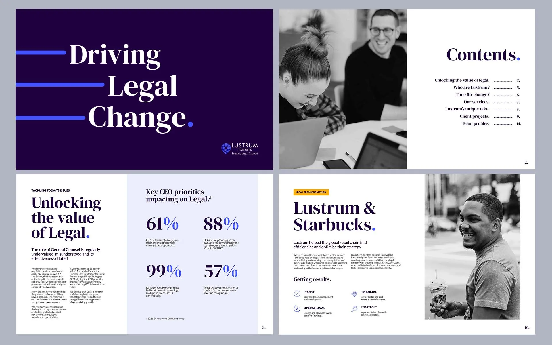 Lustrum Partners client report: “Driving Legal Change”