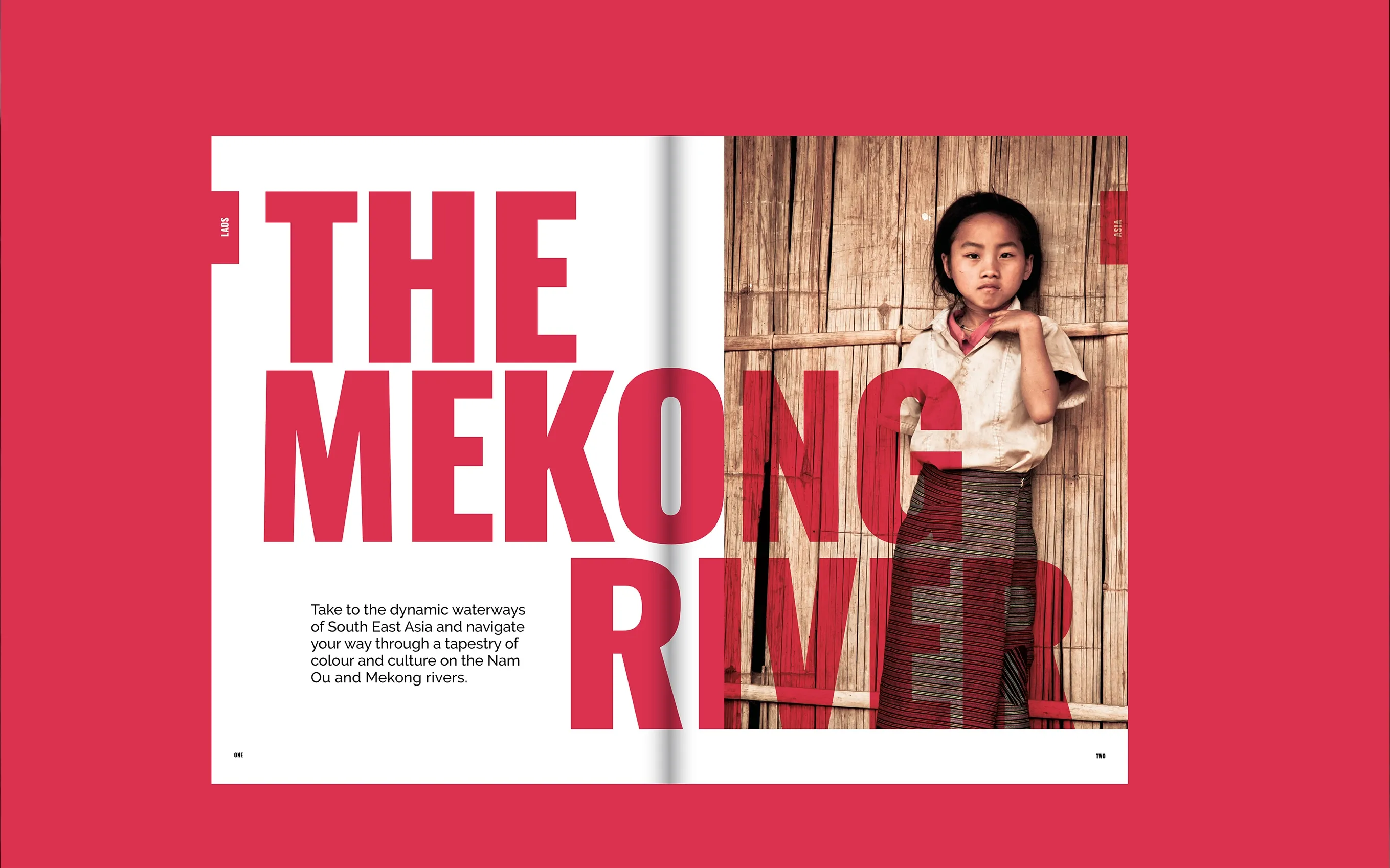 Slow Travel magazine spread: “The Mekong River”